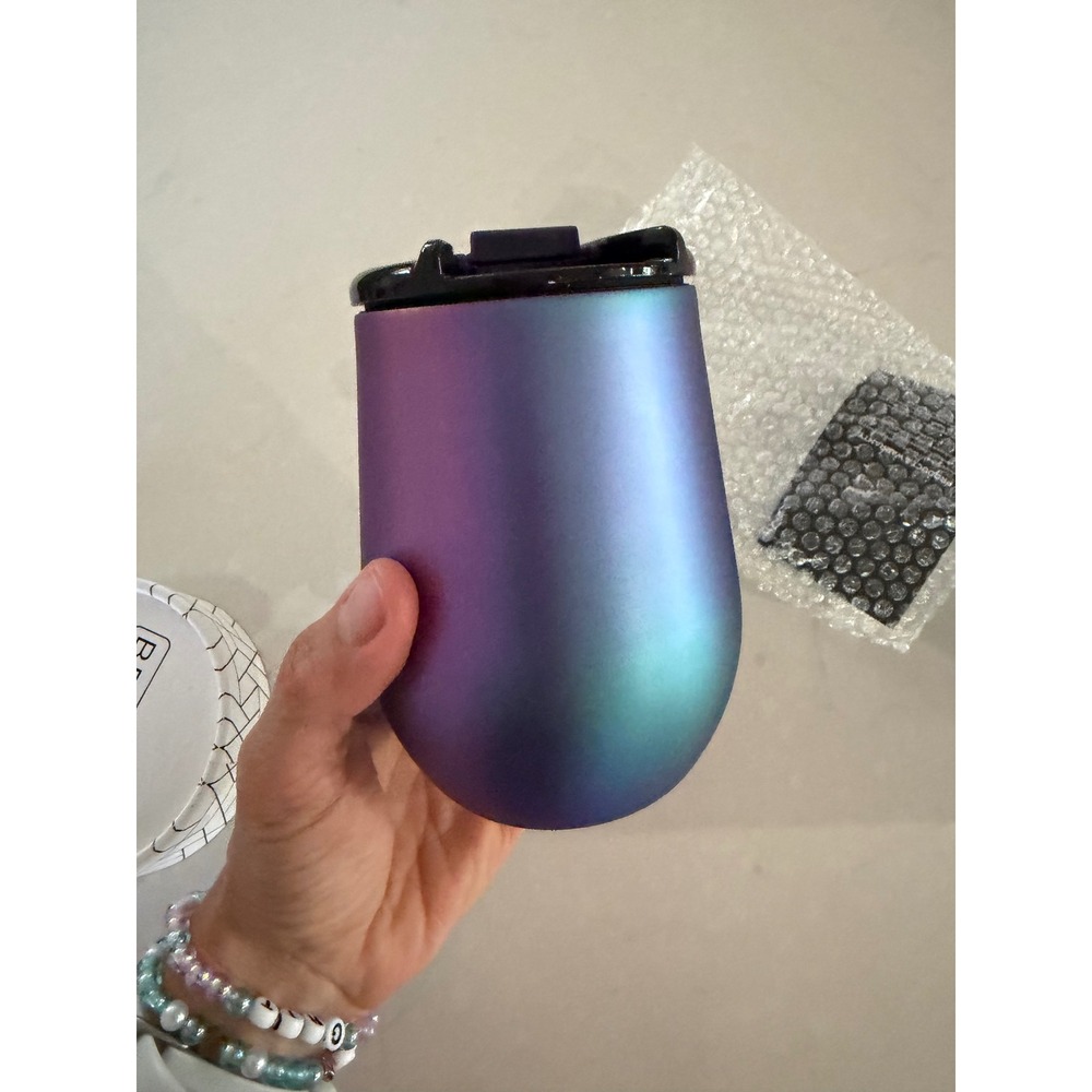 Brumate Uncork'd XL Insulated Wine Tumbler Iridescent Purple Blue with Lid - Picture 7 of 12